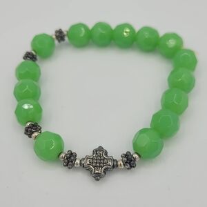Green Beaded Bracelet